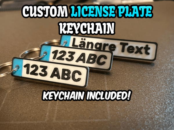 3D Printed Custom License Plate Keychain 🚗