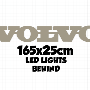 Large VOLVO Sign with LED Lights for Trucks (165x25cm)